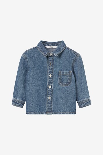 Ellos Collection Denimskjorte Isak Baby Blå