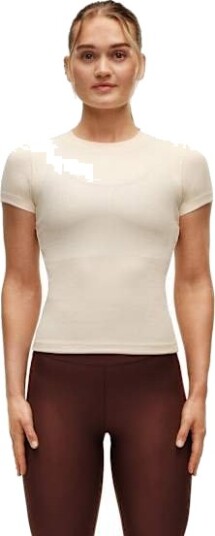 Casall Defined Rib Tee Cream XS