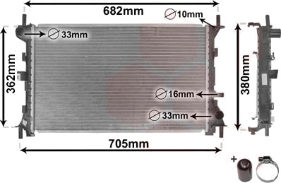Radiator VAN WEZEL 18002264