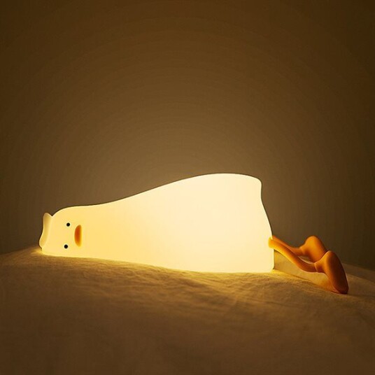 Forever Light Silikon Nattlampe LED - Lazy Duck