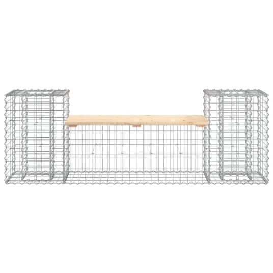 vidaXL Hagebenk gabiondesign 183x41x60,5 cm heltre furu vidaXL Hagebenk gabiondesign 183x41x60,5 cm heltre furu
