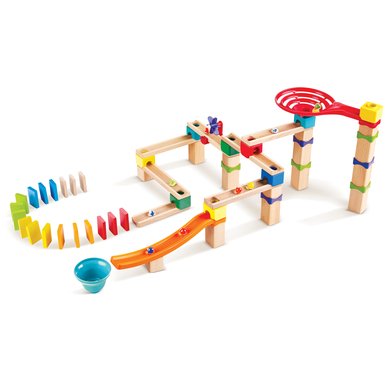 Hape Rask marmorløp med dominobrikker Hape Rask marmorløp med dominobrikker