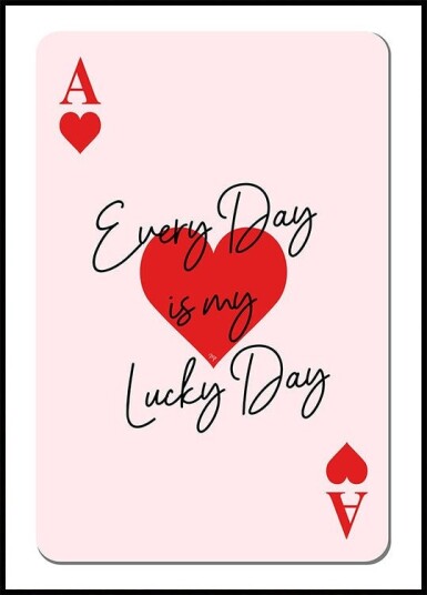 Lucky Ace Hearts Plakat / 50x70cm