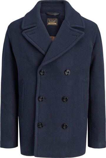 Jack & Jones Jprbluneil Wool Blend Peacoat - DARK NAVY - S