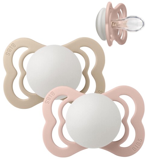 Bibs 2pack Supreme Night Silikon Smokker Blush/vanilla