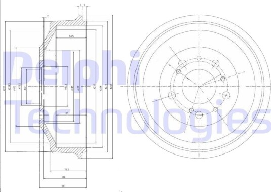 DELPHI BF153 Bremsetrommel