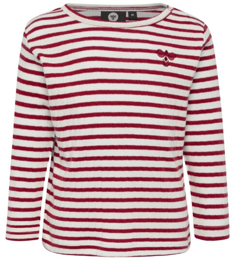 Hummel Genser HMLRumle Hvit/Bordeaux stripe 56 Genser Rød