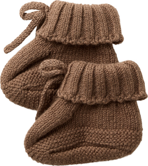 Lil"Atelier Nbnlaguna Knit Slippers Lil Brown 74 80