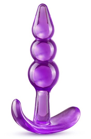 B Yours Triple Bead Anal Plug Purple