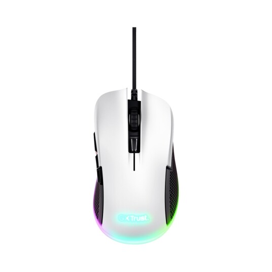 Trust GXT 922 Ybar Kablet Gamingmus med RGB og 7200 DPI Hvit
