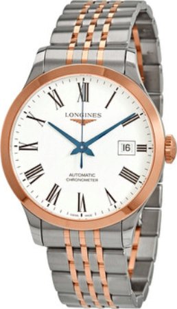 Longines Herreklokke L2.820.5.11.7 Record Hvit/18 karat rosé gull