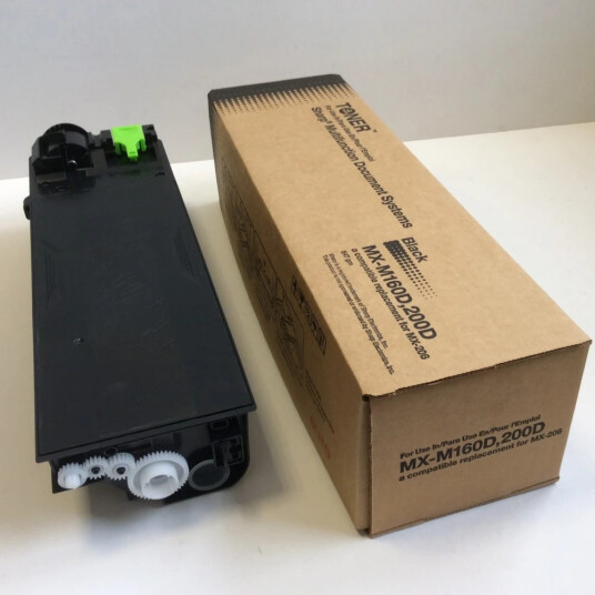 TB Toner Sort (16.000 sider/547g) erstatter Sharp MX-206GT TB Premium toner