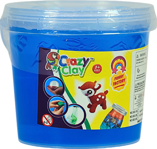 Crazy Clay Modelleringsleire – Stor Bøtte – Blå Crazy Clay Modelleringsleire – Stor Bøtte – Blå