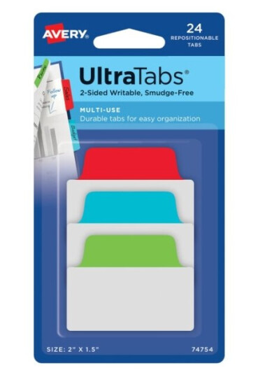 Avery Ultra Tabs Blank Faneindeks Bl? Grånn R?d Avery Ultra Tabs Blank Faneindeks Bl? Grånn R?d
