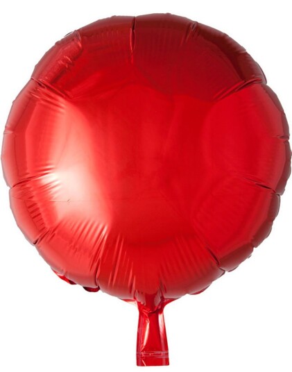 Rund Rød Folieballong 46 cm Rund Rød Folieballong 46 cm