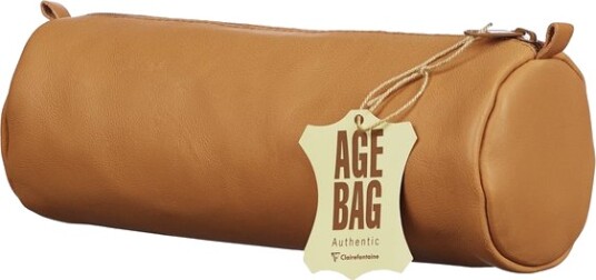 Pennal AGE BAG Ø8x22 cm skinn brun