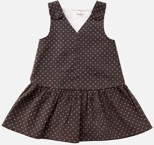 Fliink Dolly Dot Spencer Dress   COFFEE BEAN DOT   122
