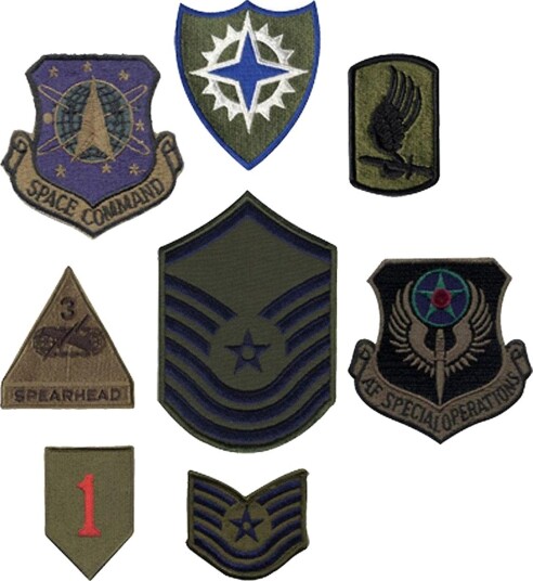 Rothco Patches 50 stk Assortert Oliven Grønn