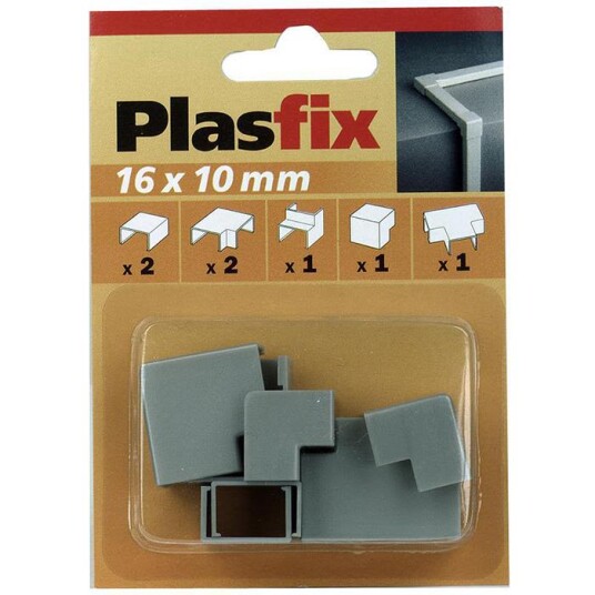 Plasfix 3420 7G Skjøteog hjørnebiter til Plasfix 16 x 10 mm Aluminiumsfarget Installasjonsmaterial