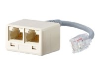 UAE - Nettverksadapter - RJ-45 (hunn) til RJ-45 (hann) - 10 cm - perlehvit