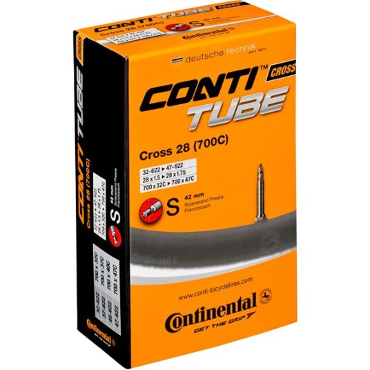 Continental Cross 28, 42mm, Presta Ventil, Slange Continental Cross 28, 42mm, Presta Ventil, Slange