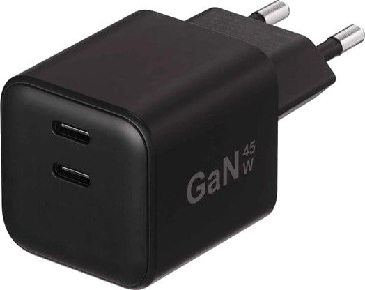 X2O 45W Dual Home Charger USB-C/C GaN - Black