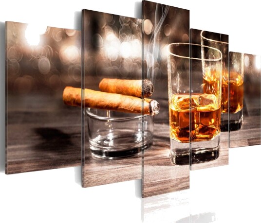 Bilde Cigar And Whiskey 100x50 Artgeist sp. z o. o.