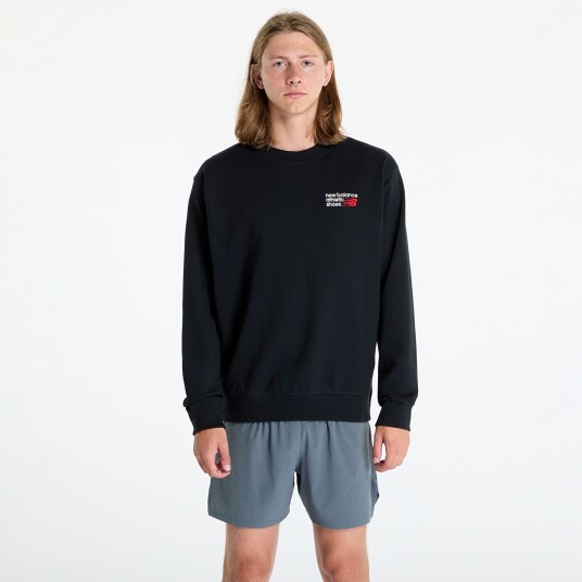 New Balance Athletics Premium Logo Crew   Black   M