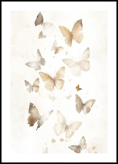 Soft Butterflies Plakat Plakat / 40x50cm