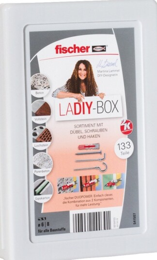 Fischer Ladiy-Box Skrue- Og Pluggsortiment 133 Deler