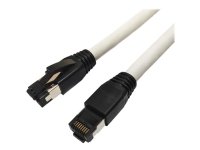 MicroConnect - Koblingskabel - RJ-45 (hann) til RJ-45 (hann) - 1 m - S/FTP - CAT 8.1 - halogenfri, uten hindringer - hvit