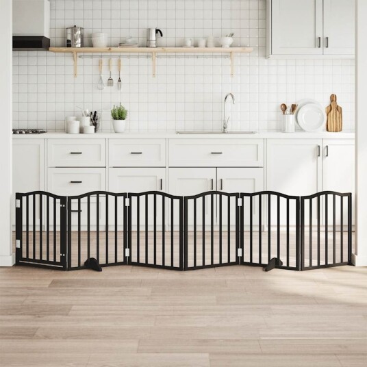 Hundeport Sammenleggbar 6 Paneler Svart 300 cm Poppeltre 352221 Hundeport Sammenleggbar 6 Paneler Svart 300 cm Poppeltre 352221