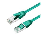 MicroConnect - Koblingskabel - RJ-45 (hann) til RJ-45 (hann) - 7.5 m - 6 mm - S/FTP - CAT 6a - halogenfri, innendørs, formstøpt, uten hindringer - grønn