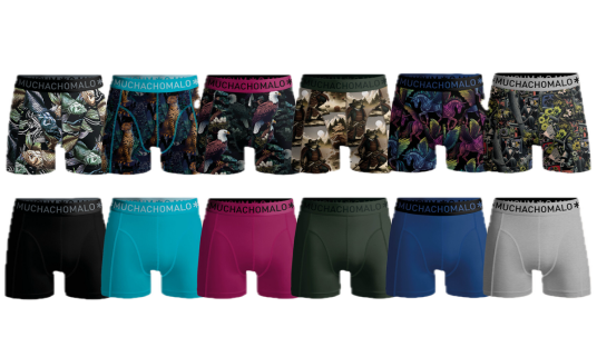 Muchachomalo 1010 12pk Boxer Print/solid Multi Large