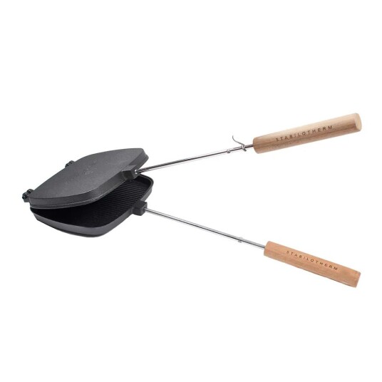 Stabilotherm Grilljärn OneSize, Black/Steel/Wood