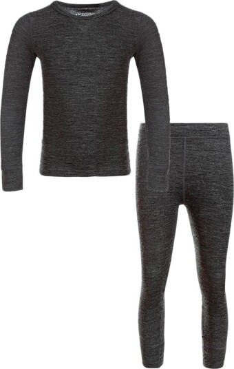 ZigZag Terry Merino Ullundertøy Barn Grå 140