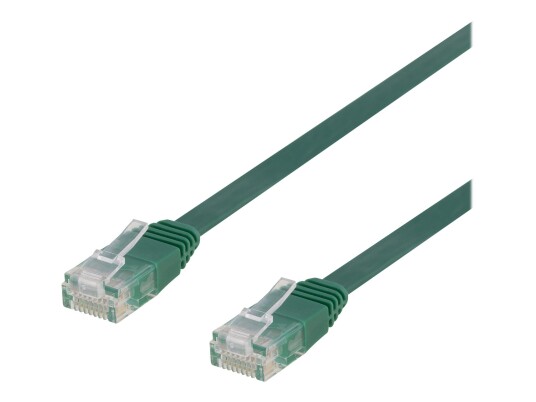 Deltaco Cat6 5 m U/UTP Flat Koblingskabel RJ-45 Grønn