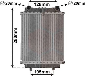 Radiator, motorkjøling VAN WEZEL 03002415