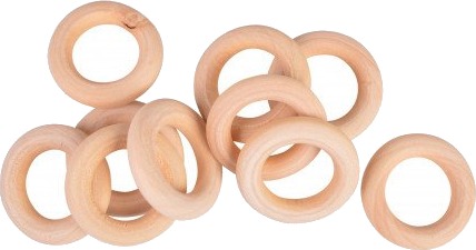 Infinity Hearts Infinity Hearts Treringer Gardinringer Tre Runde 30Mm 10 Stk