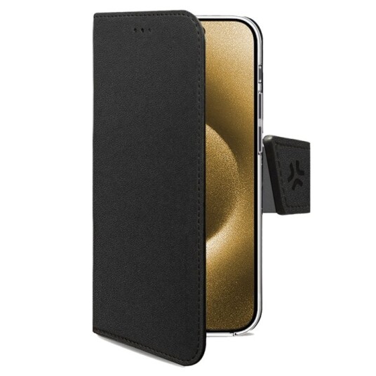 Celly Wally Lommebokdeksel iPhone 17 Pro Max Svart, Øko-skin