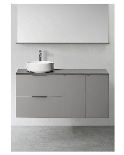 Hafa Shape 1200 Servantskap m/2 skuffer 120x45,3x53,5 cm Push Open Grå