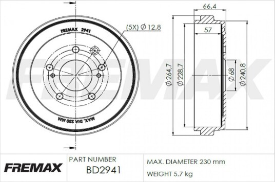 Bremsetrømmel FREMAX BD 2941