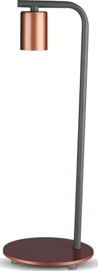 Designer bordlampe med E27 fatning og bryter Rød bronse metall 150x420mm max 60W Designer bordlampe med E27 fatning og bryter Rød bronse metall 150x420mm max 60W