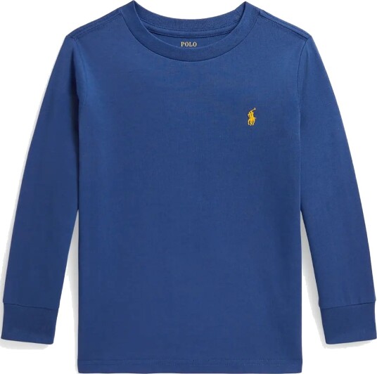 Ralph Lauren Kids Cotton Jersey Long Sleeve Tee Blue 7