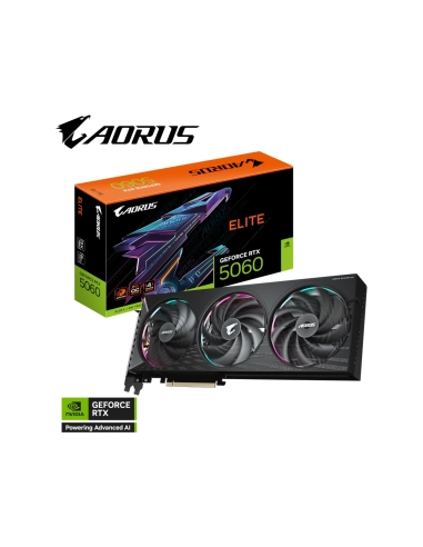 Gigabyte AORUS GeForce RTX 5060 ELITE 8GB GDDR7 Skjermkort med PCI Express 5.0
