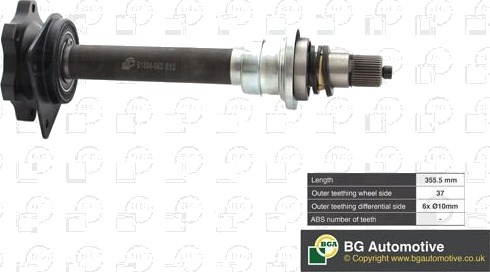 BGA DS2352 Drivaksel BGA DS2352 Drivaksel