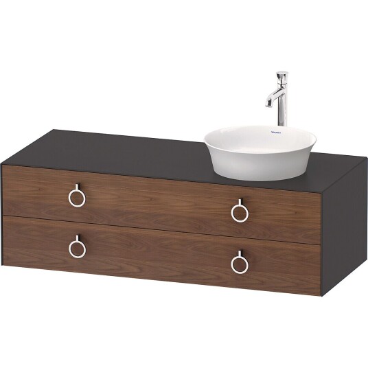 Duravit White Tulip Servantskap 2 skuf. 130x55x40,8 cm Valnøtt/Grafitt Matt