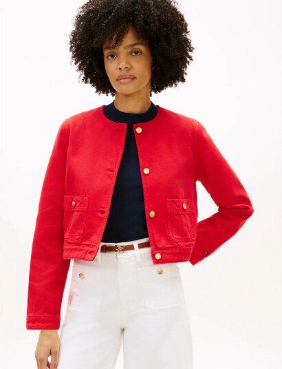 Tommy Hilfiger Dnm Clr Lady Jacket Ls Red 38 Tommy Hilfiger Dnm Clr Lady Jacket Ls Red 38