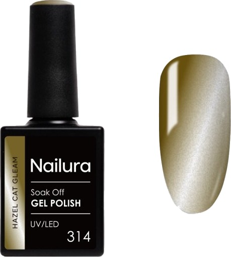 Nailura Gel Polish 314 Hazel Cat Gleam – Hasselnøttbrun – 10 ml Nailura Gel Polish 314 Hazel Cat Gleam – Hasselnøttbrun – 10 ml
