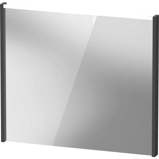 Duravit D Code speil med lys øverst 800 x 700 mm grafittmatt